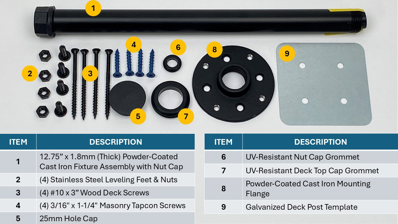 Post Host™: The Universal Mounting Platform for Decks & Patios 1-Pack.